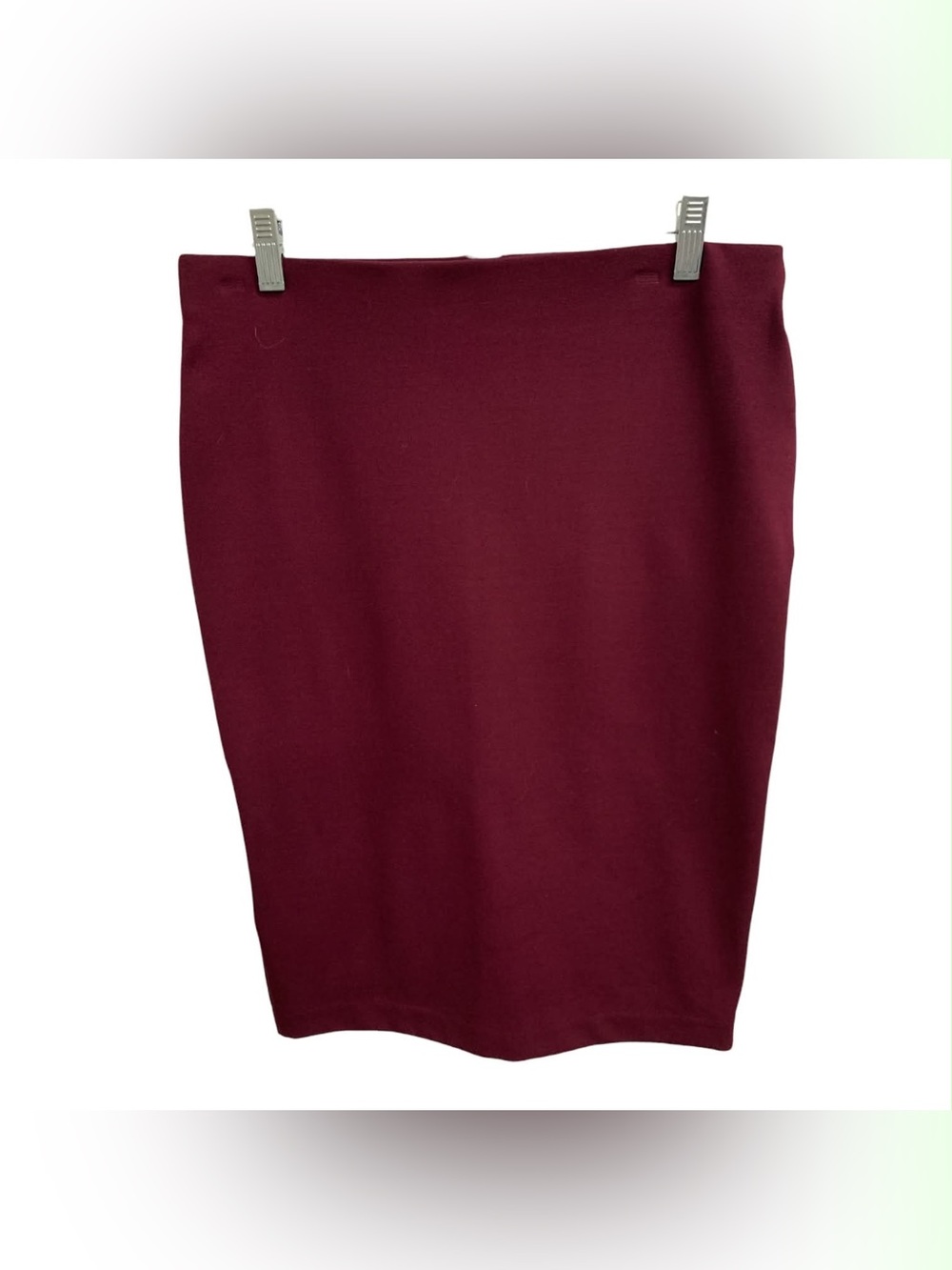 le chateau Burgundy Pencil Skirt Size M
